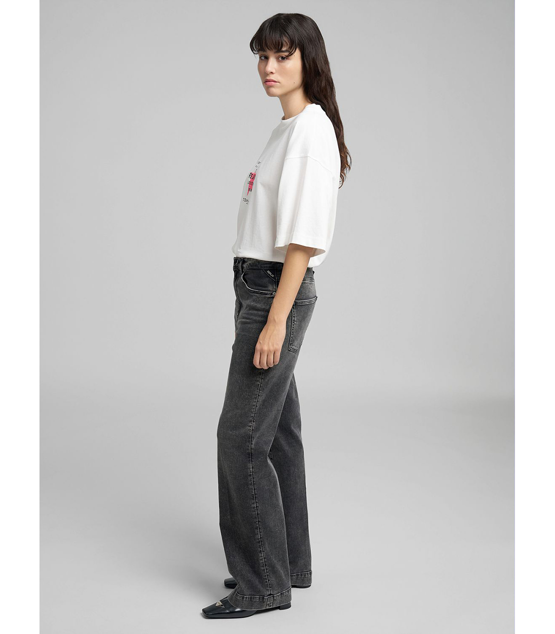 リラックスストレートMELJAスーパーソフトインディゴストレッチ